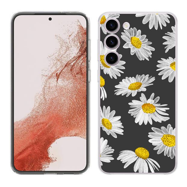 Daisy Floral Print Slim Cover For Samsung Galaxy S (S24, S23, S22, S21 / Plus, FE, Ultra), Print in USA