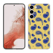 Paisley Yellow Print Slim Cover For Samsung Galaxy S (S24, S23, S22, S21 / Plus, FE, Ultra), Print in USA