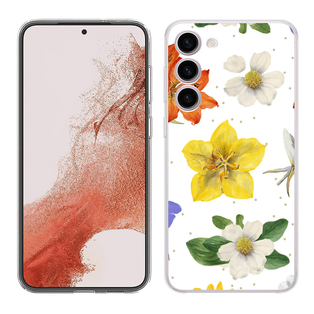 Flower Design 2 Print Slim Cover For Samsung Galaxy S (S24, S23, S22, S21 / Plus, FE, Ultra), Print in USA