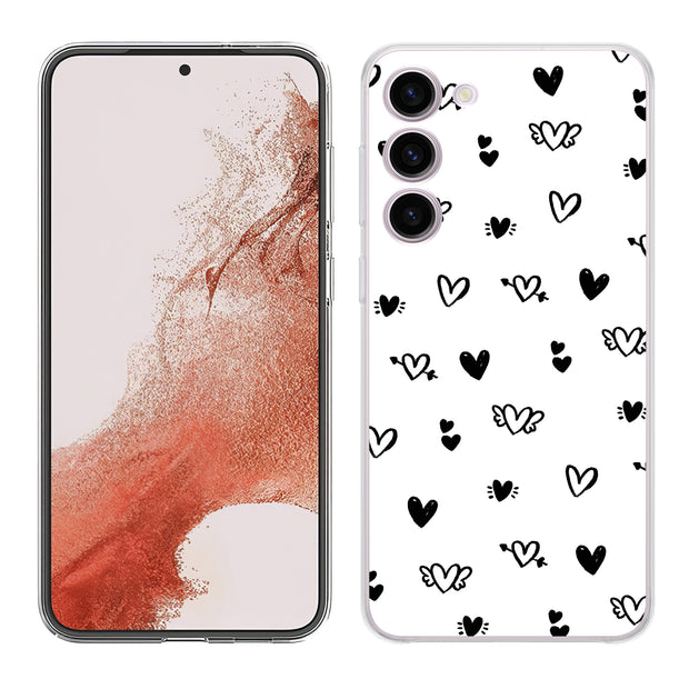 Flying Hearts Print Slim Cover For Samsung Galaxy S (S24, S23, S22, S21 / Plus, FE, Ultra), Print in USA