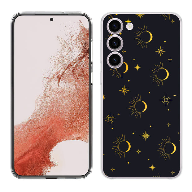 Moon Sun Stars Print Slim Cover For Samsung Galaxy S (S24, S23, S22, S21 / Plus, FE, Ultra), Print in USA