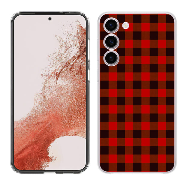 Classic Plaid Print Slim Cover For Samsung Galaxy S (S24, S23, S22, S21 / Plus, FE, Ultra), Print in USA