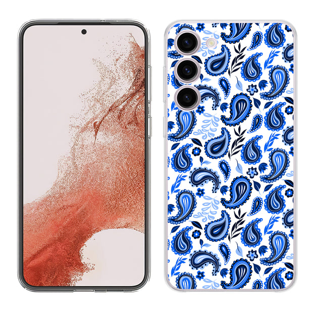 Blue Bandana Print Slim Cover For Samsung Galaxy S (S24, S23, S22, S21 / Plus, FE, Ultra), Print in USA