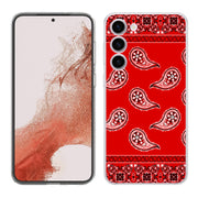 Red Bandana Print Slim Cover For Samsung Galaxy S (S24, S23, S22, S21 / Plus, FE, Ultra), Print in USA