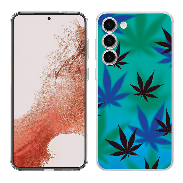 Marijuana Blue Print Slim Cover For Samsung Galaxy S (S24, S23, S22, S21 / Plus, FE, Ultra), Print in USA