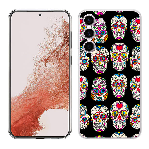 Cute Skull Head Print Slim Cover For Samsung Galaxy S (S24, S23, S22, S21 / Plus, FE, Ultra), Print in USA