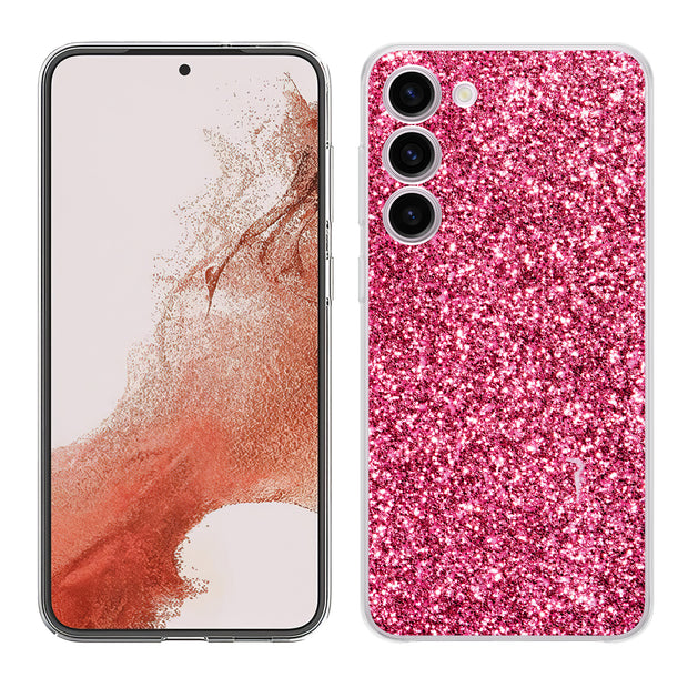 Pink Sparklings Print Slim Cover For Samsung Galaxy S (S24, S23, S22, S21 / Plus, FE, Ultra), Print in USA