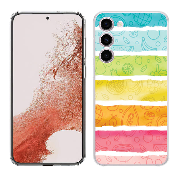 Color Fruit Print Slim Cover For Samsung Galaxy S (S24, S23, S22, S21 / Plus, FE, Ultra), Print in USA