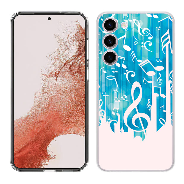 Music Note Print Slim Cover For Samsung Galaxy S (S24, S23, S22, S21 / Plus, FE, Ultra), Print in USA