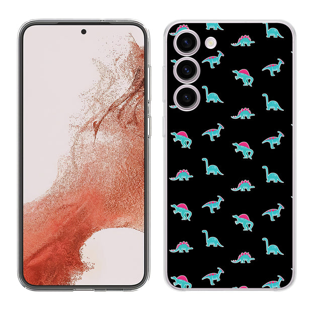 Dinosaurs Shape Print Slim Cover For Samsung Galaxy S (S24, S23, S22, S21 / Plus, FE, Ultra), Print in USA