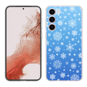 Blue Snowflakes Print Slim Cover For Samsung Galaxy S (S24, S23, S22, S21 / Plus, FE, Ultra), Print in USA