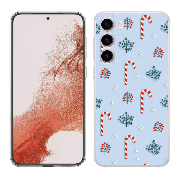 Candy Cane Print Slim Cover For Samsung Galaxy S (S24, S23, S22, S21 / Plus, FE, Ultra), Print in USA