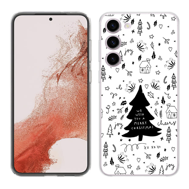 Wish You A Xmas Print Slim Cover For Samsung Galaxy S (S24, S23, S22, S21 / Plus, FE, Ultra), Print in USA