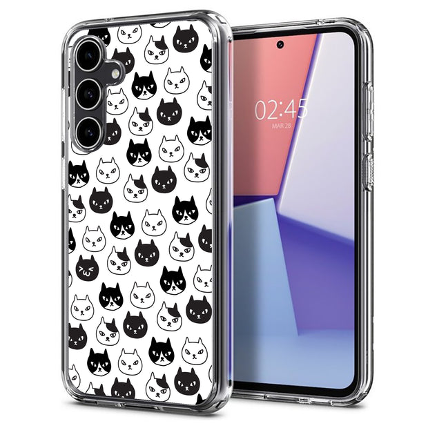 Cute Kitten Print Slim Cover For Samsung Galaxy S (S24, S23, S22, S21 / Plus, FE, Ultra), Print in USA