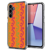 Purple Grn Vine Print Slim Cover For Samsung Galaxy S (S24, S23, S22, S21 / Plus, FE, Ultra), Print in USA