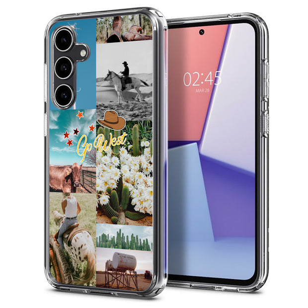 Go West Collage Print Slim Cover For Samsung Galaxy S (S24, S23, S22, S21 / Plus, FE, Ultra), Print in USA