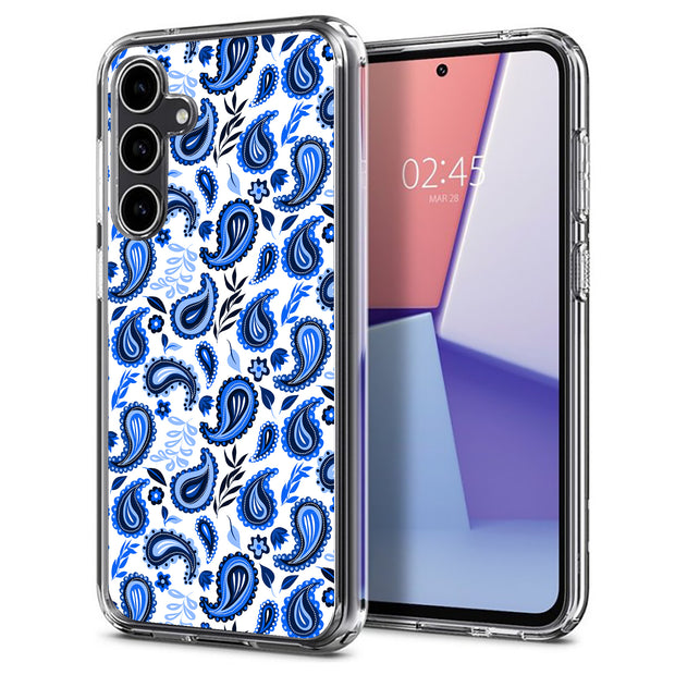 Blue Bandana Print Slim Cover For Samsung Galaxy S (S24, S23, S22, S21 / Plus, FE, Ultra), Print in USA