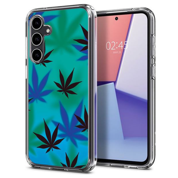 Marijuana Blue Print Slim Cover For Samsung Galaxy S (S24, S23, S22, S21 / Plus, FE, Ultra), Print in USA