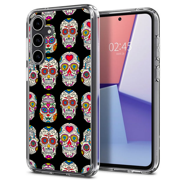 Cute Skull Head Print Slim Cover For Samsung Galaxy S (S24, S23, S22, S21 / Plus, FE, Ultra), Print in USA