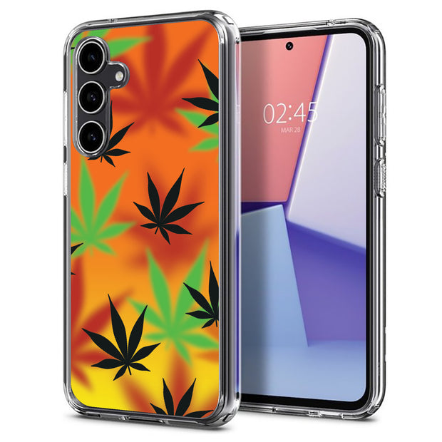 Color Marijuana Print Slim Cover For Samsung Galaxy S (S24, S23, S22, S21 / Plus, FE, Ultra), Print in USA