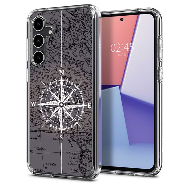 Map Compass Print Slim Cover For Samsung Galaxy S (S24, S23, S22, S21 / Plus, FE, Ultra), Print in USA