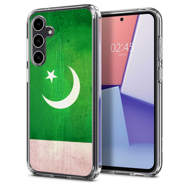 Pakistan Flag Print Slim Cover For Samsung Galaxy S (S24, S23, S22, S21 / Plus, FE, Ultra), Print in USA