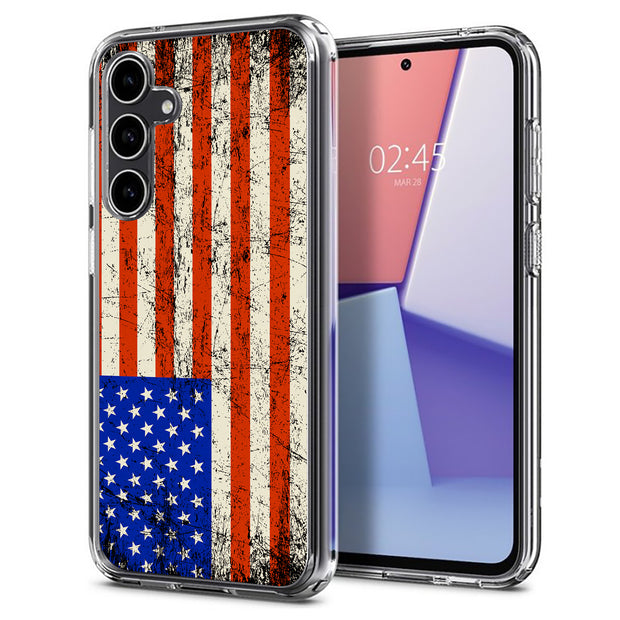 America Flag  Print Slim Cover For Samsung Galaxy S (S24, S23, S22, S21 / Plus, FE, Ultra), Print in USA