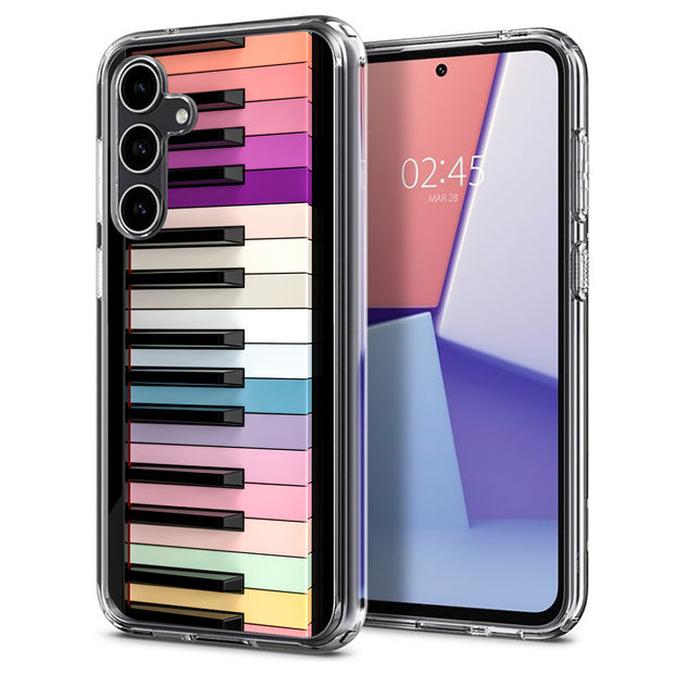 Rainbow Piano Print Slim Cover For Samsung Galaxy S (S24, S23, S22, S21 / Plus, FE, Ultra), Print in USA