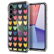 Colorful Hearts Print Slim Cover For Samsung Galaxy S (S24, S23, S22, S21 / Plus, FE, Ultra), Print in USA