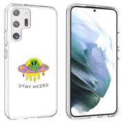 Alien Weird Print Slim Cover For Samsung Galaxy S (S24, S23, S22, S21 / Plus, FE, Ultra), Print in USA