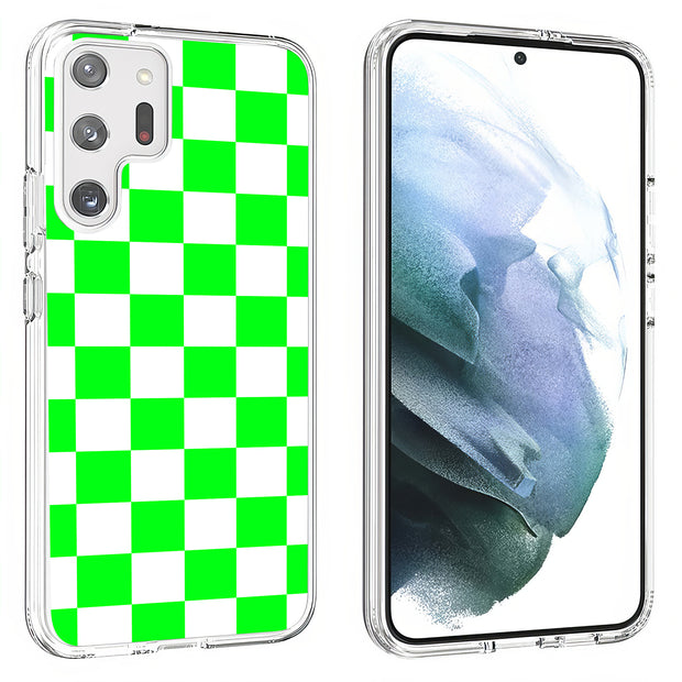 Bright Checker Print Slim Cover For Samsung Galaxy S (S24, S23, S22, S21 / Plus, FE, Ultra), Print in USA