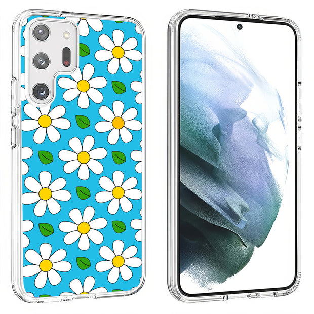 Daisy Pattern Print Slim Cover For Samsung Galaxy S (S24, S23, S22, S21 / Plus, FE, Ultra), Print in USA