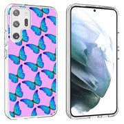 Blue Butterfly Print Slim Cover For Samsung Galaxy S (S24, S23, S22, S21 / Plus, FE, Ultra), Print in USA