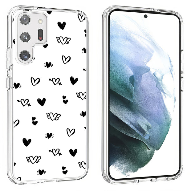 Flying Hearts Print Slim Cover For Samsung Galaxy S (S24, S23, S22, S21 / Plus, FE, Ultra), Print in USA