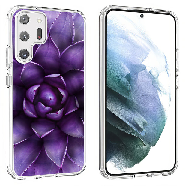 Purple Lotus Print Slim Cover For Samsung Galaxy S (S24, S23, S22, S21 / Plus, FE, Ultra), Print in USA