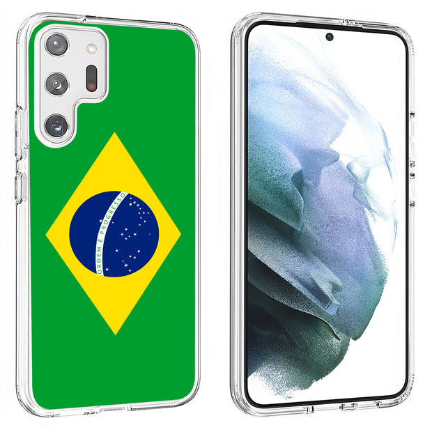 Flag Brazil Print Slim Cover For Samsung Galaxy S (S24, S23, S22, S21 / Plus, FE, Ultra), Print in USA