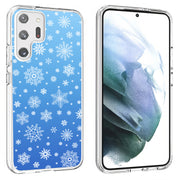 Blue Snowflakes Print Slim Cover For Samsung Galaxy S (S24, S23, S22, S21 / Plus, FE, Ultra), Print in USA