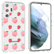 Pink Fruit Print Slim Cover For Samsung Galaxy S (S24, S23, S22, S21 / Plus, FE, Ultra), Print in USA
