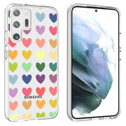 Colorful Hearts Print Slim Cover For Samsung Galaxy S (S24, S23, S22, S21 / Plus, FE, Ultra), Print in USA