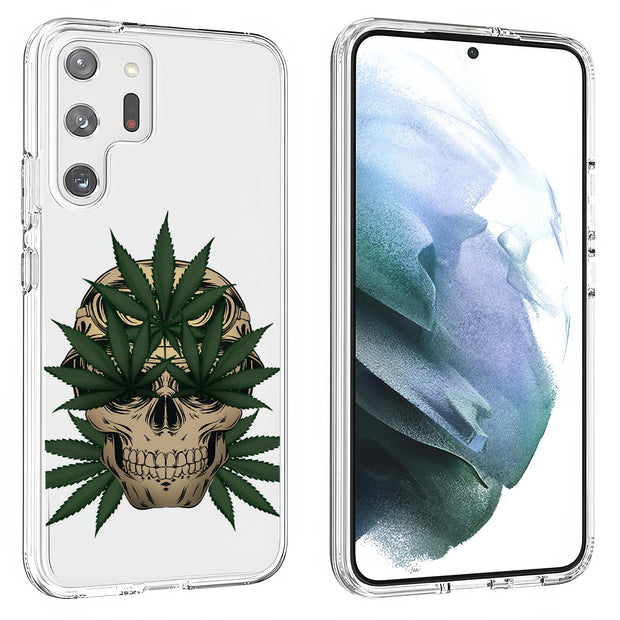 Marijuana Skull Print Slim Cover For Samsung Galaxy S (S24, S23, S22, S21 / Plus, FE, Ultra), Print in USA