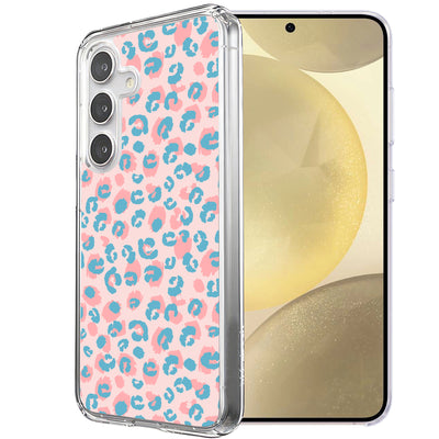 Pink Leopard Print Slim Cover For Samsung Galaxy S (S24,S23,S22,S21/Plus,FE,Ultra), Print in USA