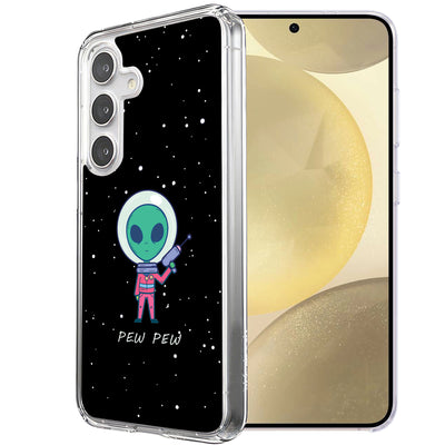 Pew Pew Alien Print Slim Cover For Samsung Galaxy S (S24,S23,S22,S21/Plus,FE,Ultra), Print in USA