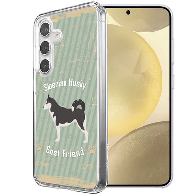 Husky Dog Print Slim Cover For Samsung Galaxy S (S24,S23,S22,S21/Plus,FE,Ultra), Print in USA