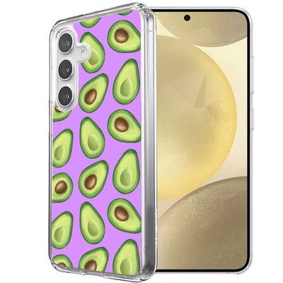 Green Avocado Print Slim Cover For Samsung Galaxy S (S24,S23,S22,S21/Plus,FE,Ultra), Print in USA