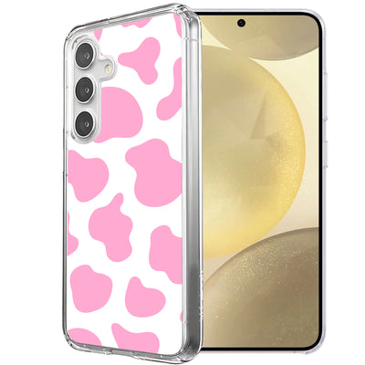 Cow Shape Pink Print Slim Cover For Samsung Galaxy S (S24,S23,S22,S21/Plus,FE,Ultra), Print in USA