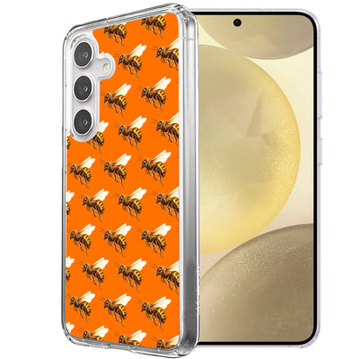 Bee Pattern Print Slim Cover For Samsung Galaxy S (S24,S23,S22,S21/Plus,FE,Ultra), Print in USA