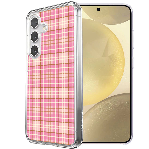 Plaid Pattern 4 Print Slim Cover For Samsung Galaxy S (S24,S23,S22,S21/Plus,FE,Ultra), Print in USA