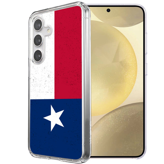 Texas Flag Print Slim Cover For Samsung Galaxy S (S24,S23,S22,S21/Plus,FE,Ultra), Print in USA