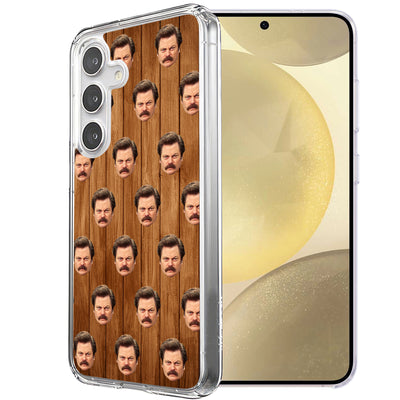 Ron Swanson Print Slim Cover For Samsung Galaxy S (S24,S23,S22,S21/Plus,FE,Ultra), Print in USA