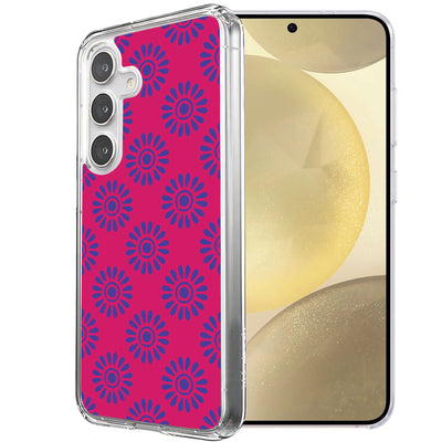 Flower Pink Print Slim Cover For Samsung Galaxy S (S24,S23,S22,S21/Plus,FE,Ultra), Print in USA